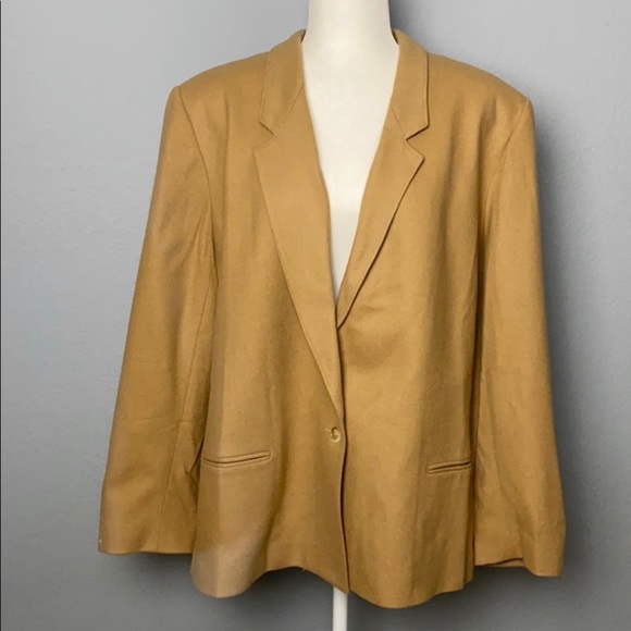 Vintage Koret Career Wool Tan Blazer - Picture 1 of 4